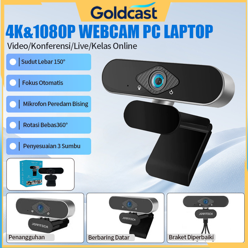 Jual 【Hadiah Gratis】Webcam Laptop USB HD 4K 1080P Kamera Sudut Lebar ...