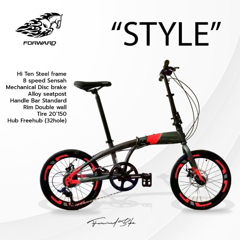 Jual Sepeda lipat 20 inch Forward Style spesifikasi terlampir harga ...