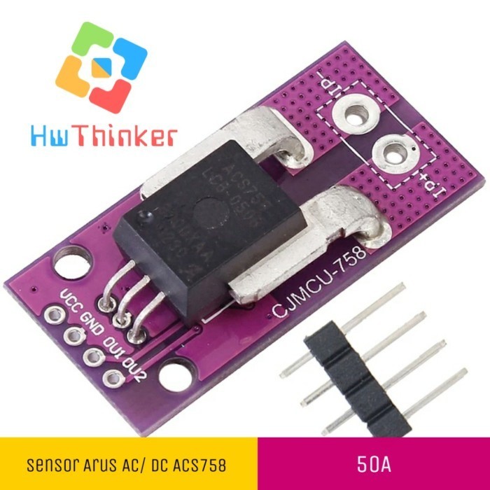 Jual DS99 Modul Sensor Arus Hall Current Sensor ACS758 50A 100A 150A AC ...
