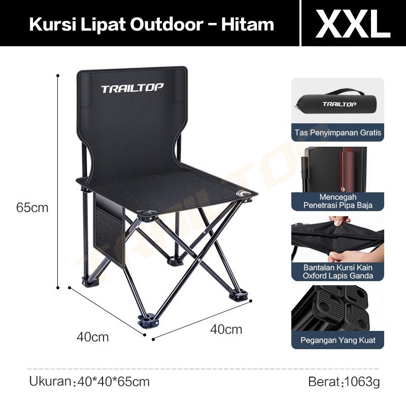 Jual Trailtop Kursi Lipat Outdoor Sandaran Dengan Sandaran Kepala Busa