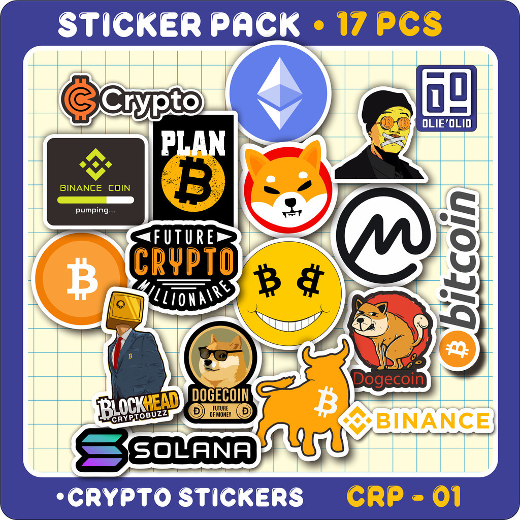Jual STIKER CRYPTO ISI 17 PCS STICKER CRYPTOCURRENCY BISA CUSTOM ...