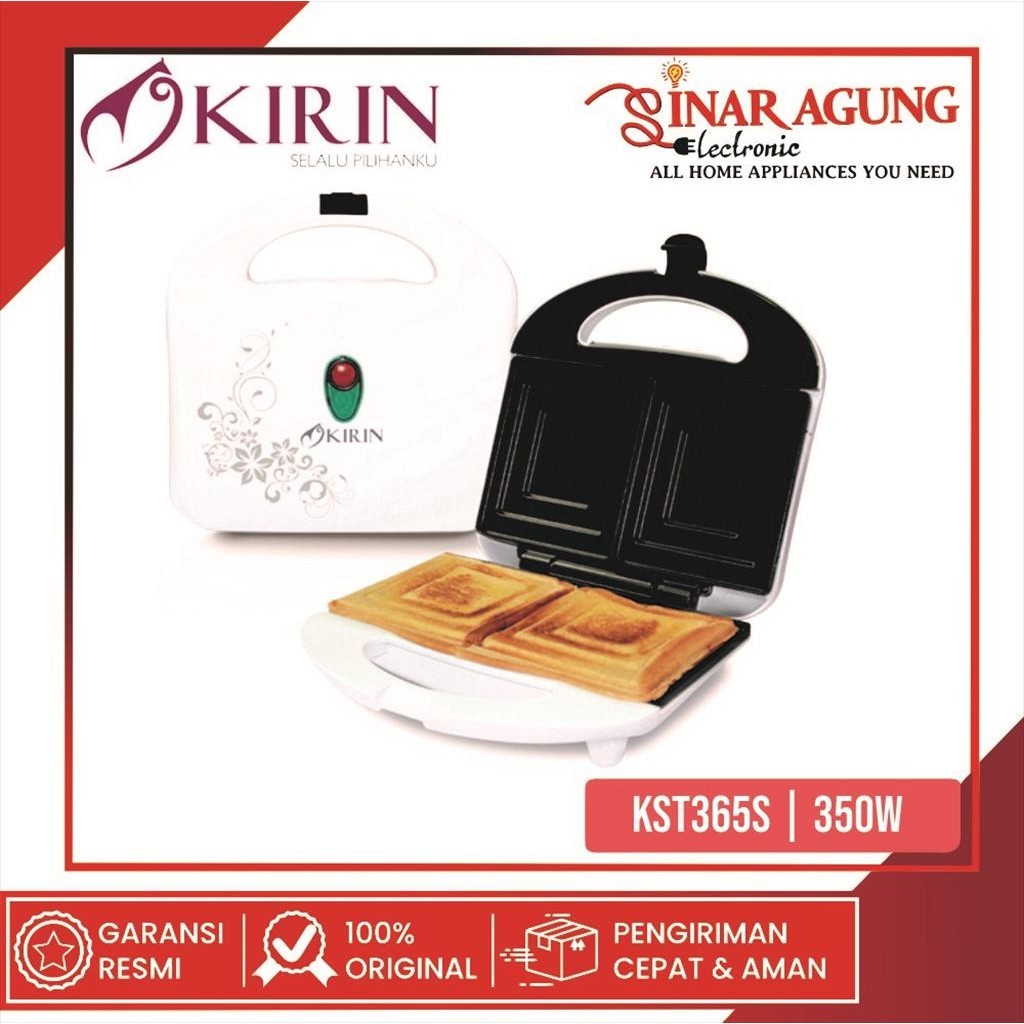 Jual KIRIN KST365S / KST-365S SANDWICH TOASTER (Square Pan) 100% ORI ...