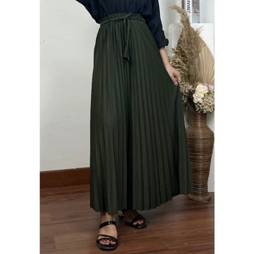 Rok Plisket Premium Prada JUMBO Rok Kualitas Import Crepe Koshibo Pleated Skirt