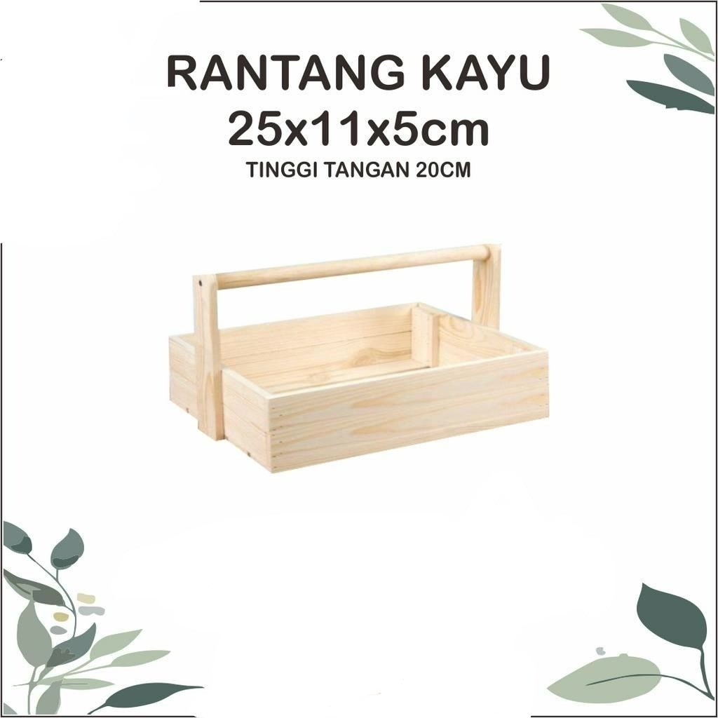 Jual rantang kayu,keranjang kayu 25x11x5cm,keranjang kayu,hampers ...