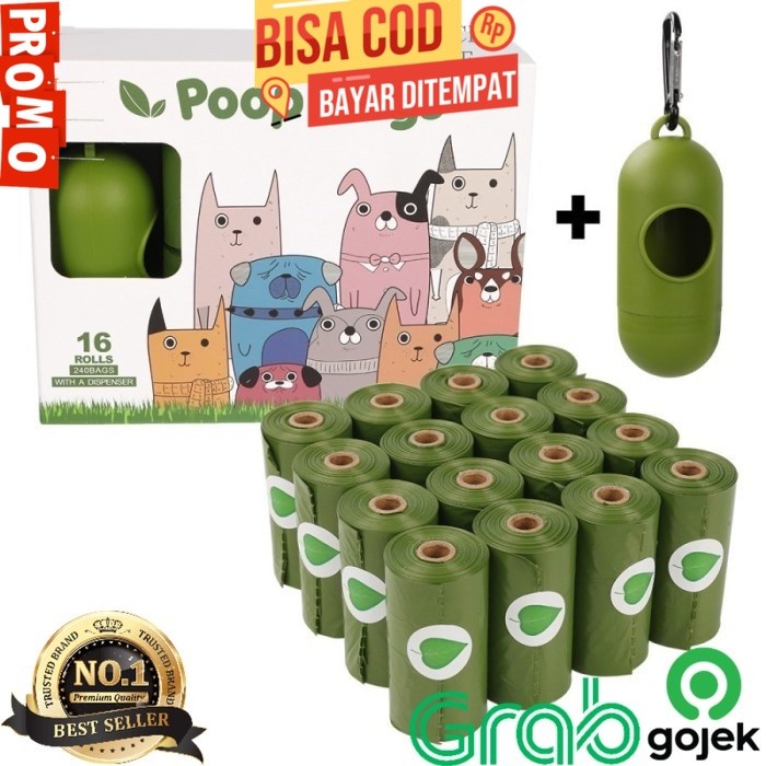 Jual Plastik Poop Anjing Kucing | Dog Waste Bag dengan Dispenser TA ...