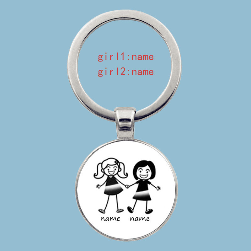 Jual Cute Family Keychain Forever Family Beautiful Family Key