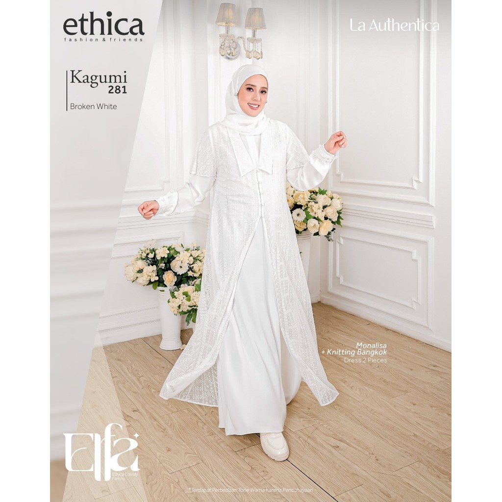 Jual Kagumi 281 Gamis Modern Bermotif Model Inner dan Outer by Ethica ...