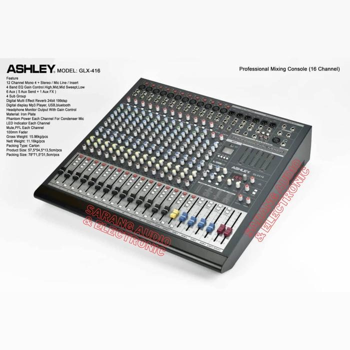 Jual Mixer Ashley GLX 416 Original Double Effect 199dsp - 16 Channel ...