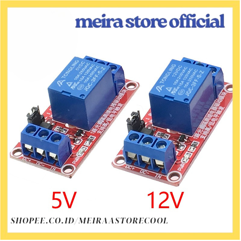 Jual 1 Channel 5V 12V Relay Module Board Shield for Arduino with ...