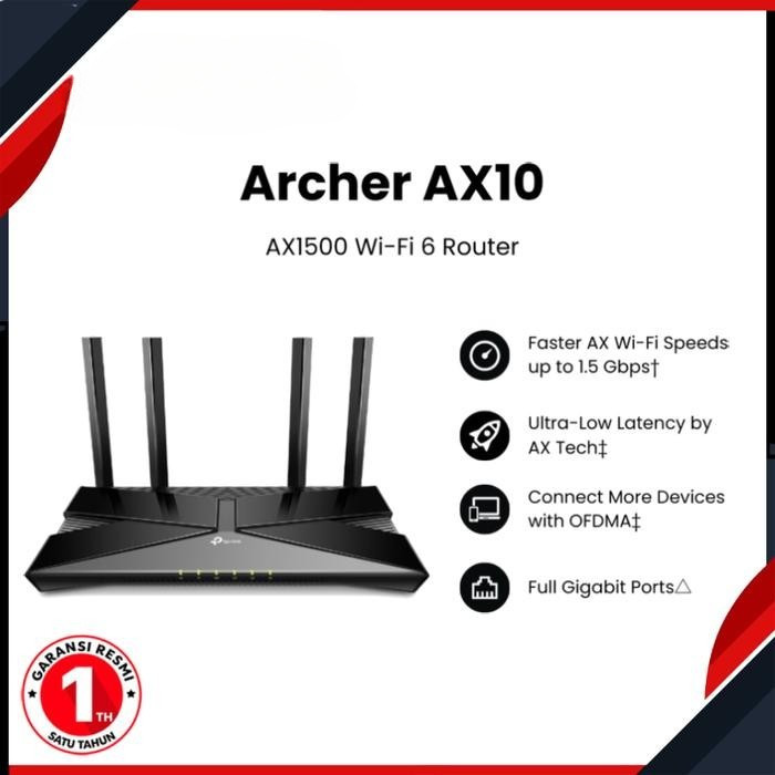 Jual Tp-link Archer AX10 AX1500 WIFI 6 Wireless Router Tplink AX 10 AX ...