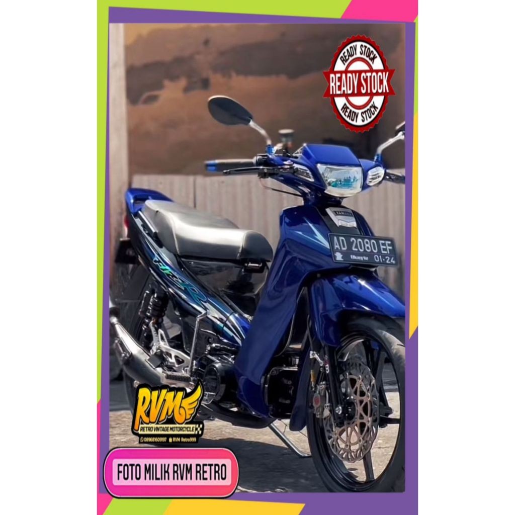 Jual cover body halus full set yamaha fiz r moonlight blue body halus ...