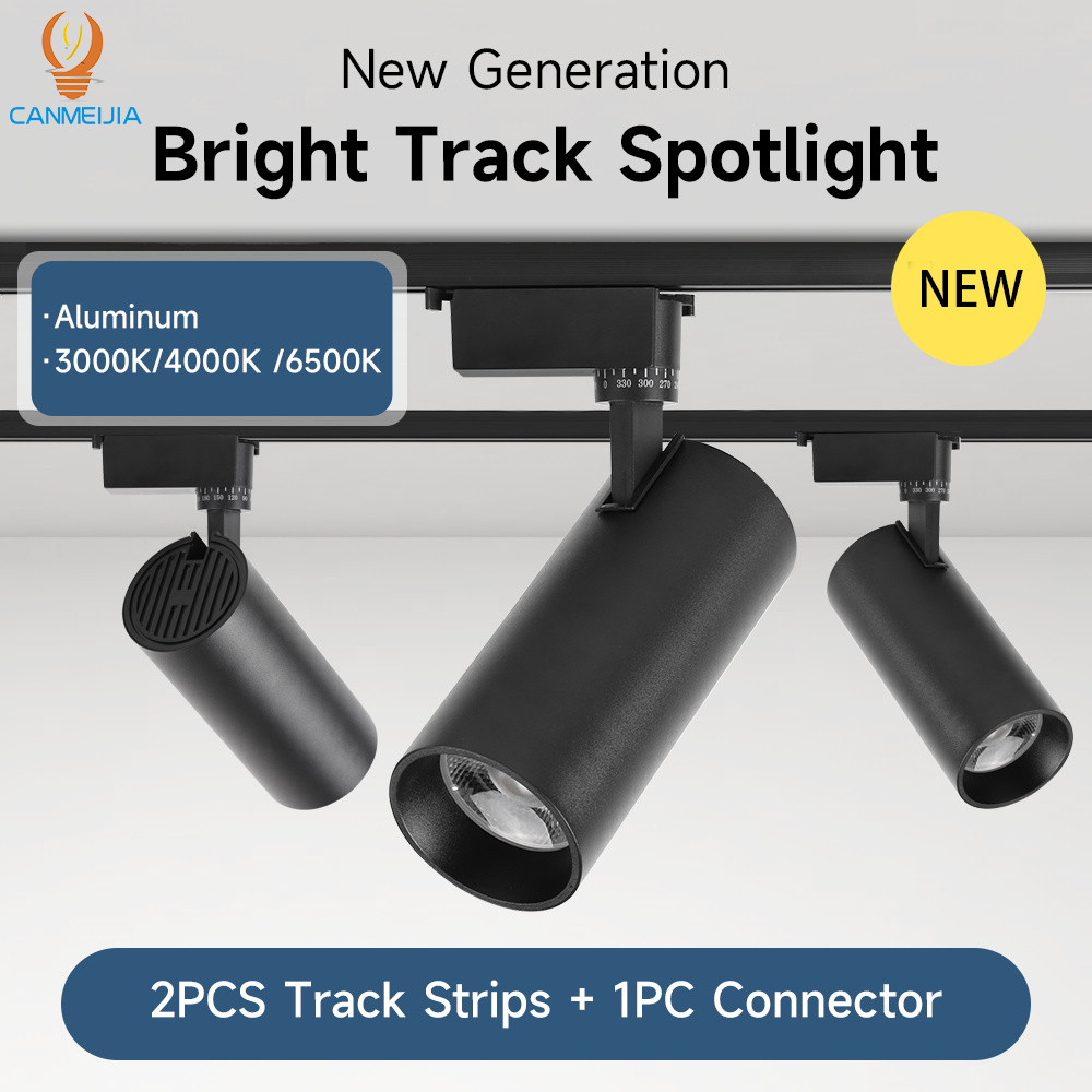 Jual 20/30/40/50W Lampu Rell Track LED Sorot Rel Spotlight Set Plafon ...