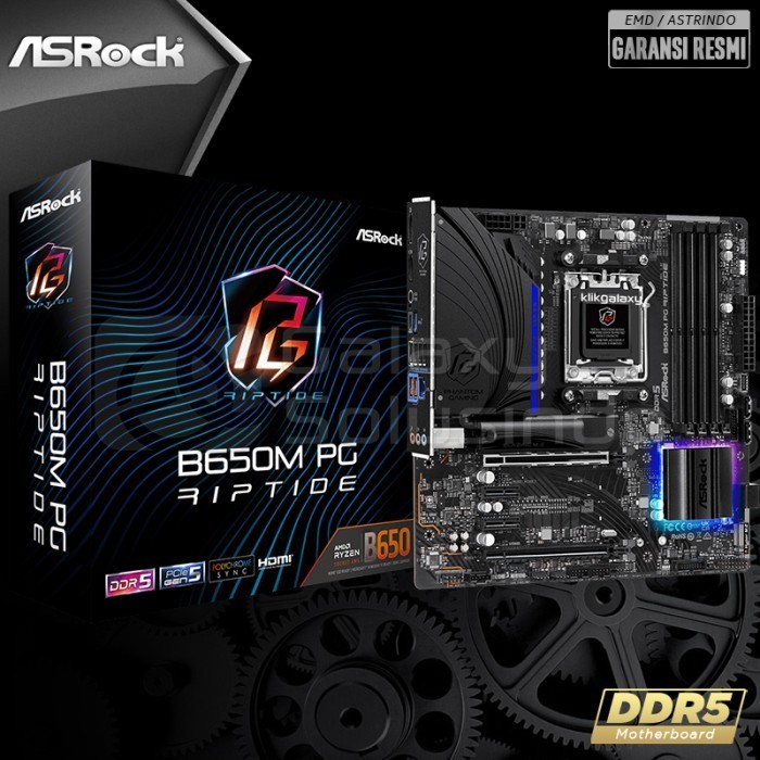 Jual Asrock B650M PG Phantom Gaming Riptide AMD AM5 B650 DDR5 ...