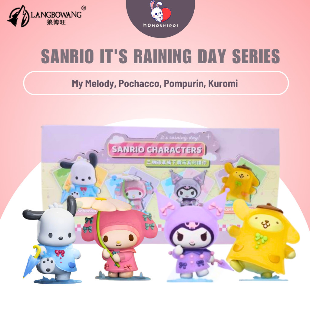 Jual Sanrio it's raining day series Langbowang Cute Blind Box Figure ...