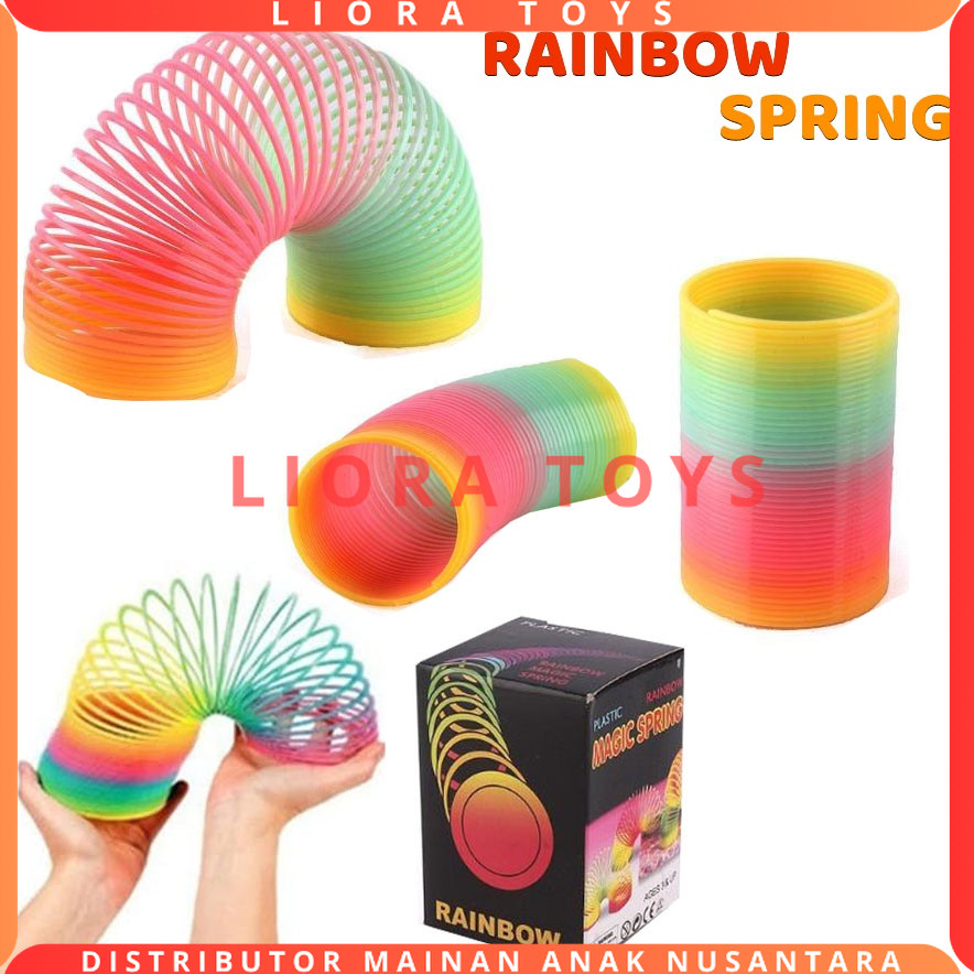 Magic Slinky Rainbow – Lot 4 Ressorts Arc-en-Ciel 7,5 Cm – Cadeaux Et Fêtes Enfants