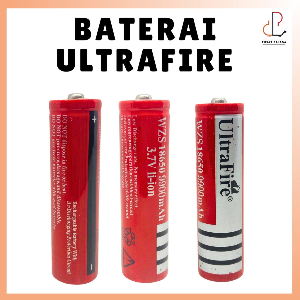 Jual Baterai Ultrafire Swat 18650 Button Top Rechargeable Lithium ...