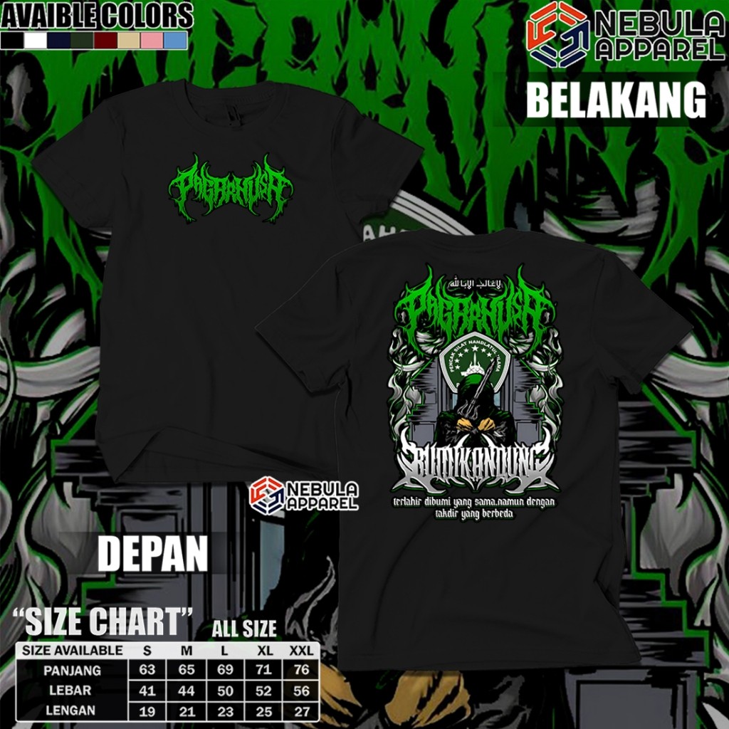 Jual Kaos Pagar Nusa Hardcore Font Edition Sablon Dtf Distro Pencak