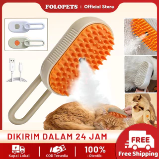 FOLOPETS 3 In 1 Sisir Uap Kucing sisir kucing sisir kucing bulu rontok brush kucing Pet Grooming Brush Spray