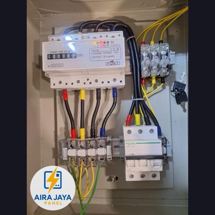Jual Panel kwh meter 32a 3phase mcb | Shopee Indonesia
