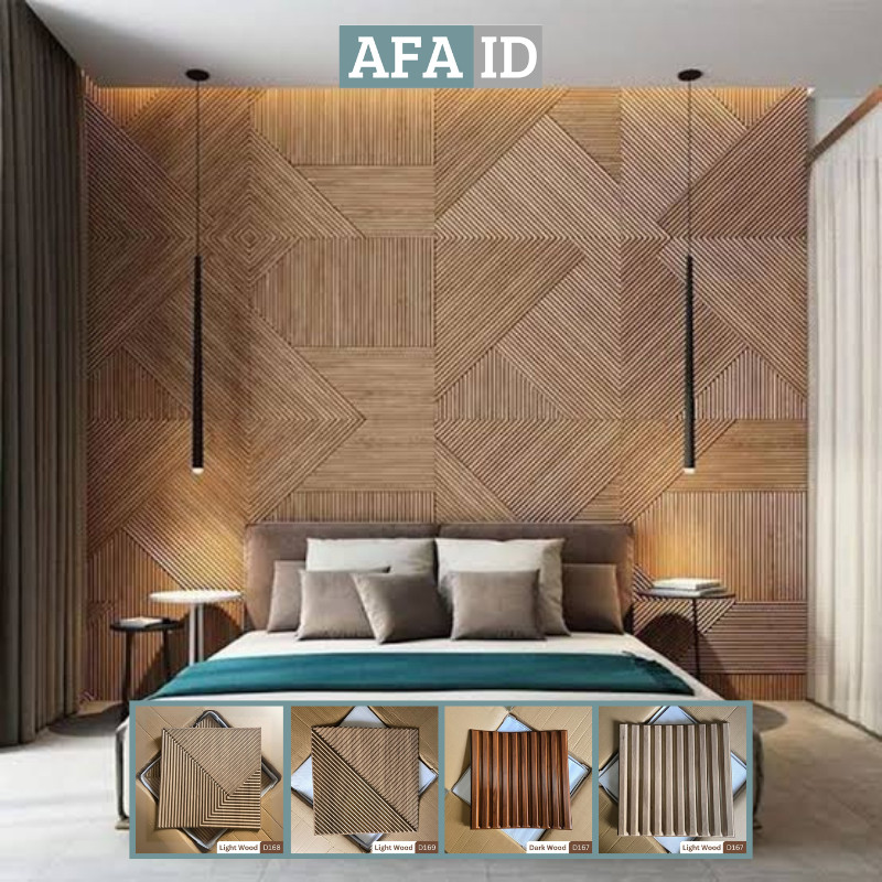 Jual 3D Wallpanel 50x50 cm Serat Kayu Dinding PVC Solid Wallpaper ...