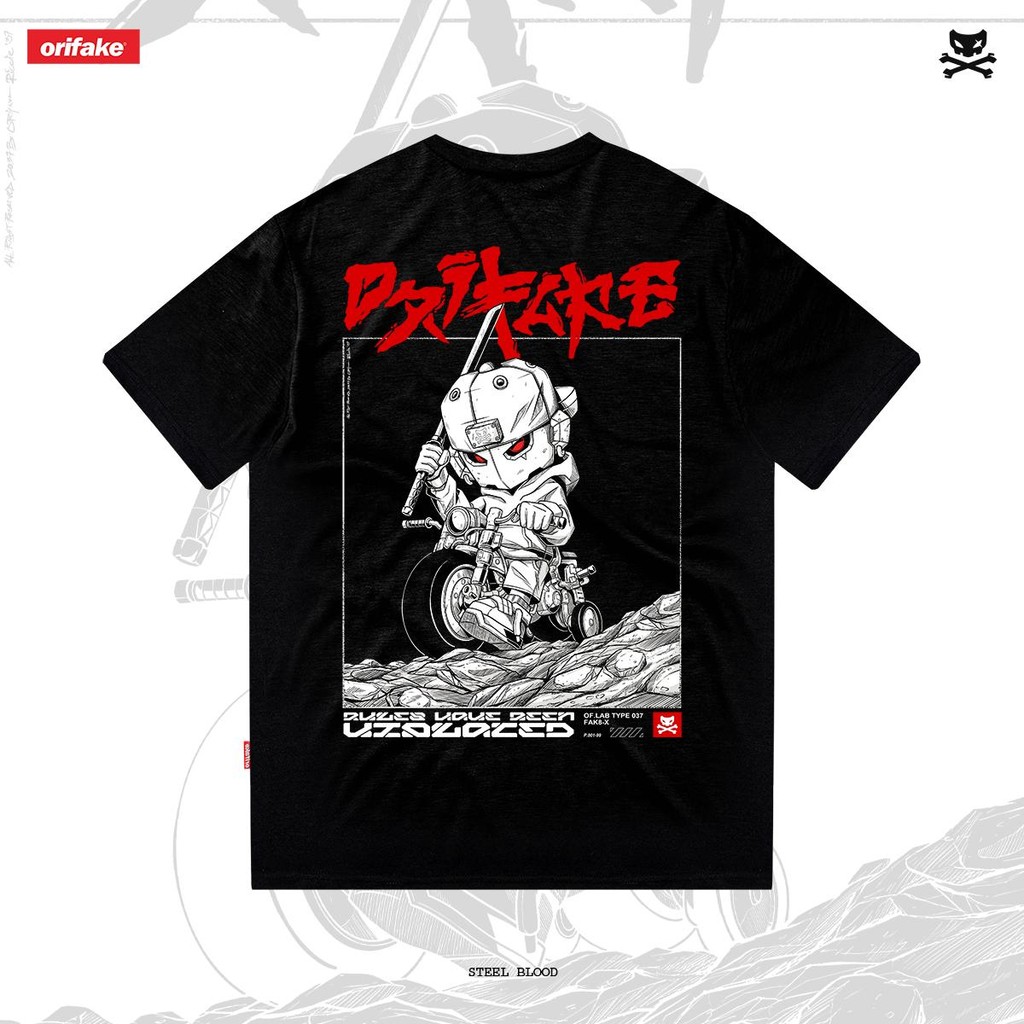 Jual Orifake - T-Shirt Regular Steel Blood 200gsm | Shopee Indonesia