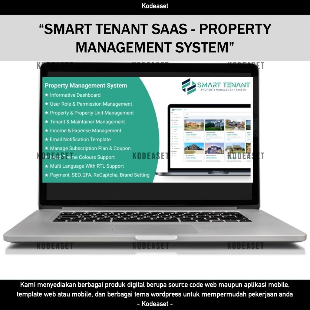 Jual SOURCE CODE APLIKASI WEB SMART TENANT SAAS - PROPERTY MANAGEMENT ...