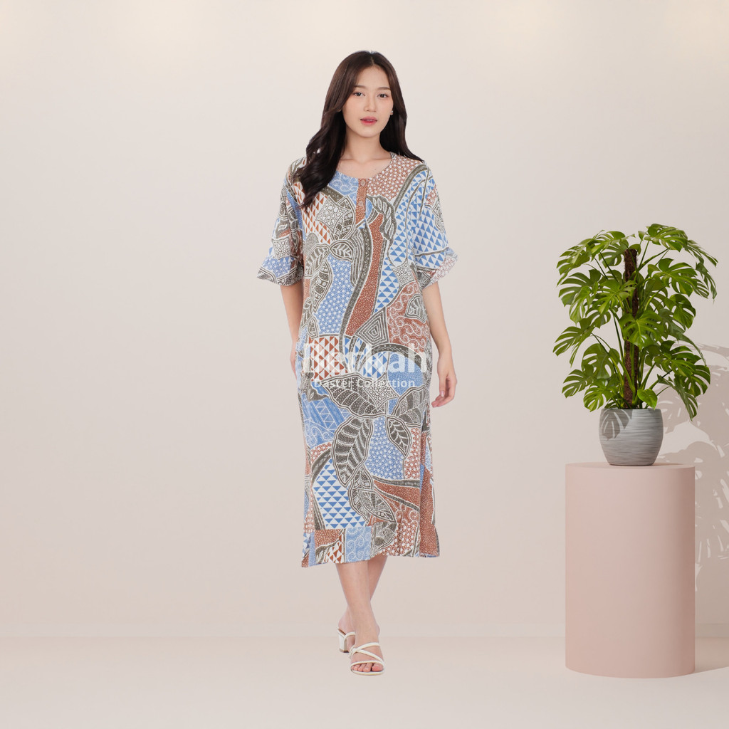 Daster Batik Rayon Busui Kancing Surya Teja 2