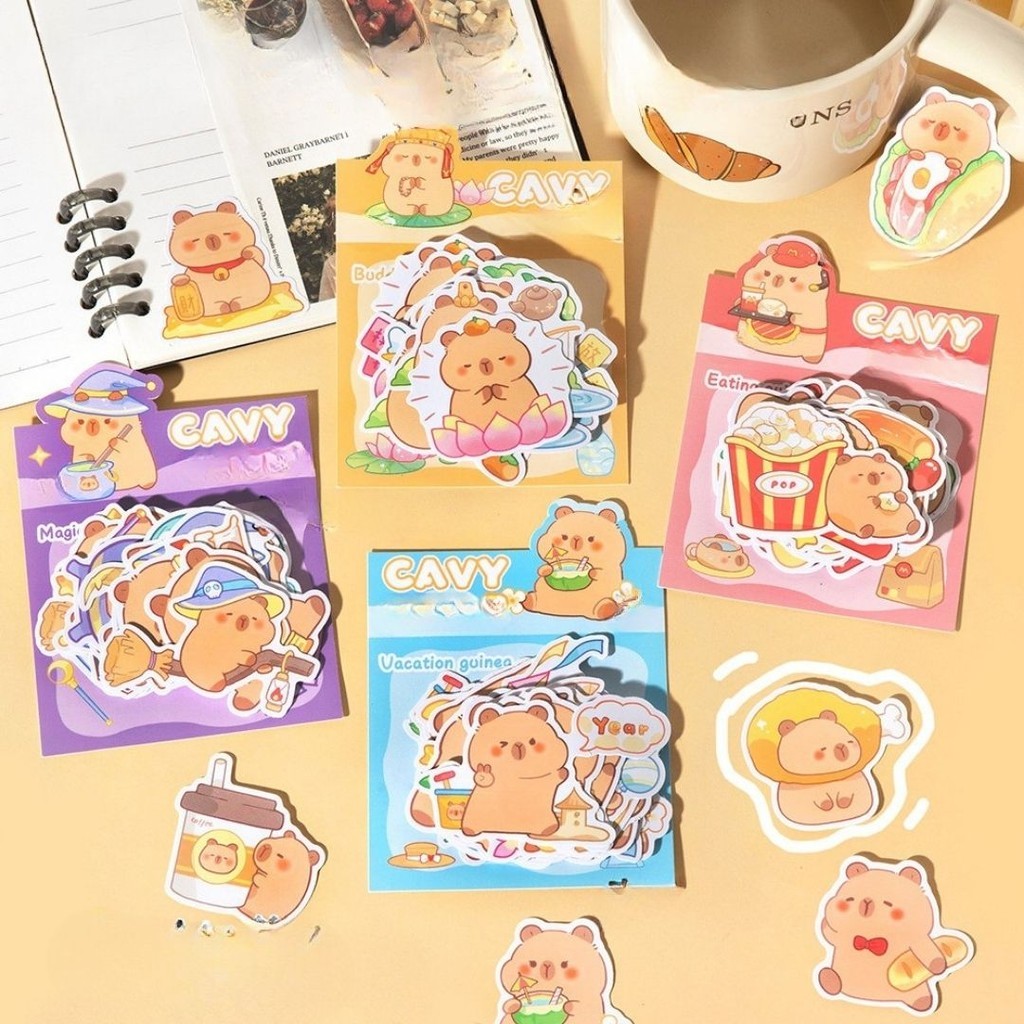 Jual GOJI Sticker Capybara 30pcs Cutting Stiker Lucu Mate Dof Jurnal MO ...