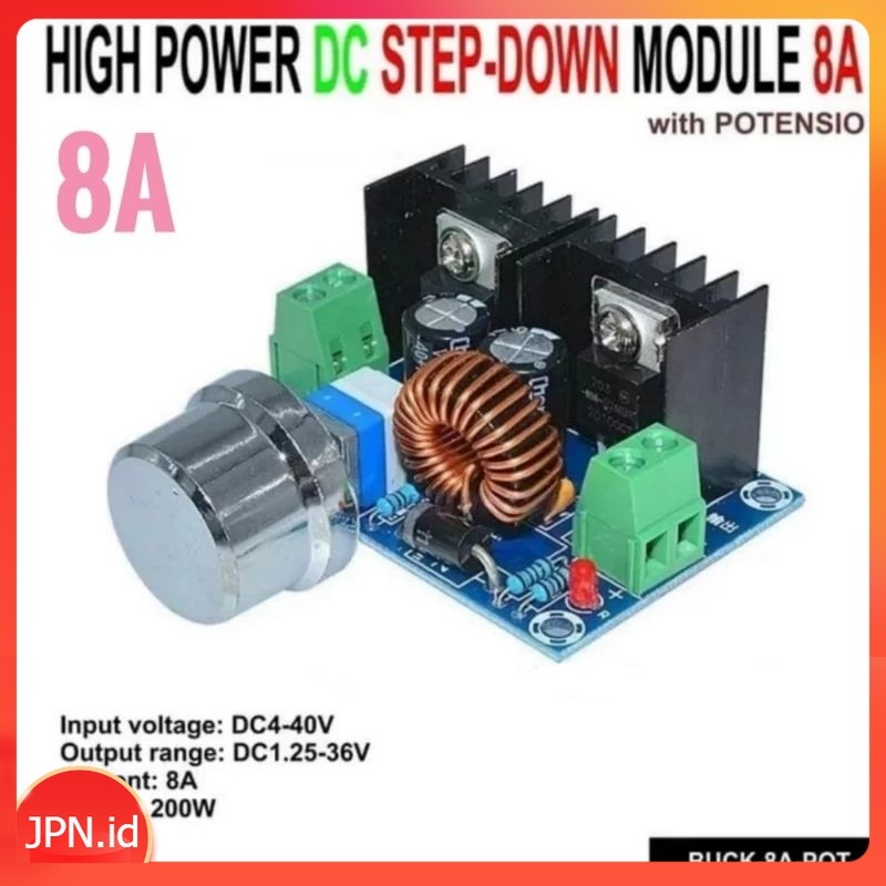 Jual DC Step Down Buck Converter Module PWM Adjustable 8A 200W Modul ...