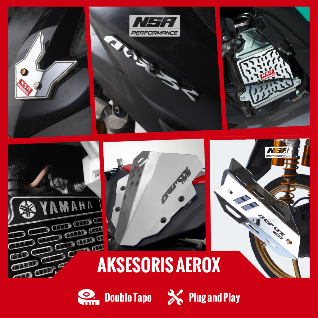 Jual Nsa Aksesoris Aerox New Connected Cover Radiator Aerox Cover