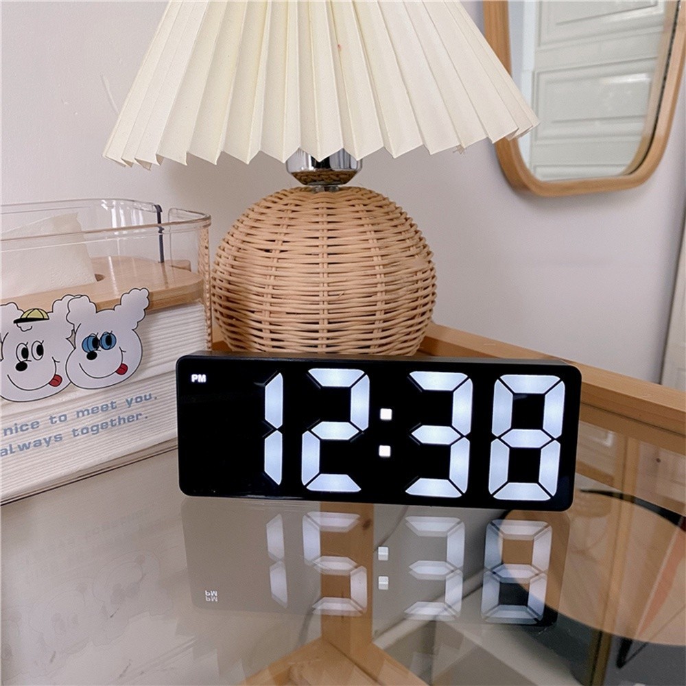 Jual Jam alarm digital Dengan Lampu LED Warna Hitam Dan Putih Jam Timer ...