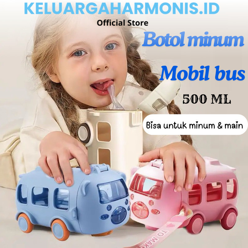 Jual KH Botol Minum Bentuk Mobil Bus 500ml / Botol Air Karakter Mobil ...