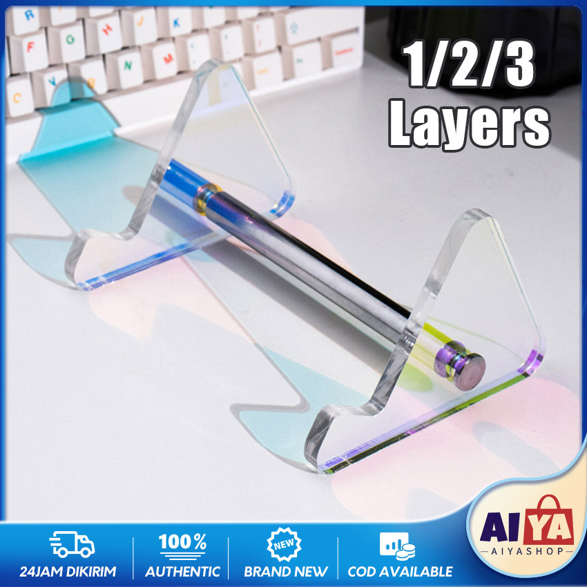 Jual 1/2/3 Layers Keyboard Display Stand Holder Bening Acrylic Tablet ...
