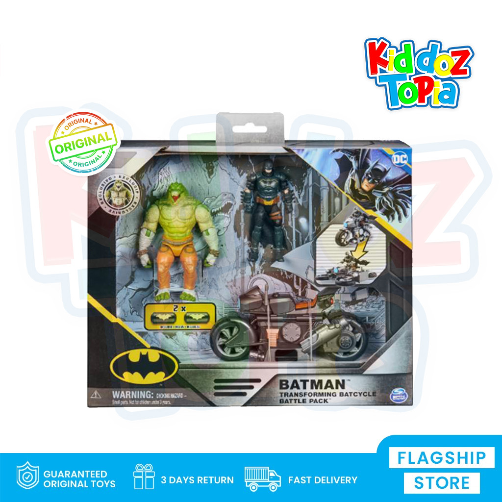 DC Batman Batcycle 2 En 1 – Se Transforme En Batplane – Compatible Figurines 30 Cm – Jouet Enfant Dès 4 Ans