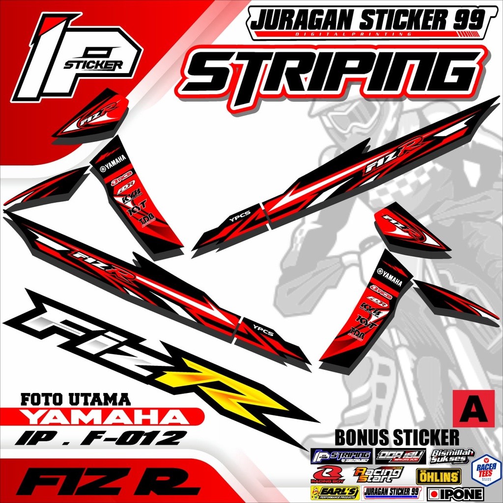 Jual (COD) STICKER STRIPING YAMAHA FIZ R (COD) STICKER STRIPING YAMAHA ...