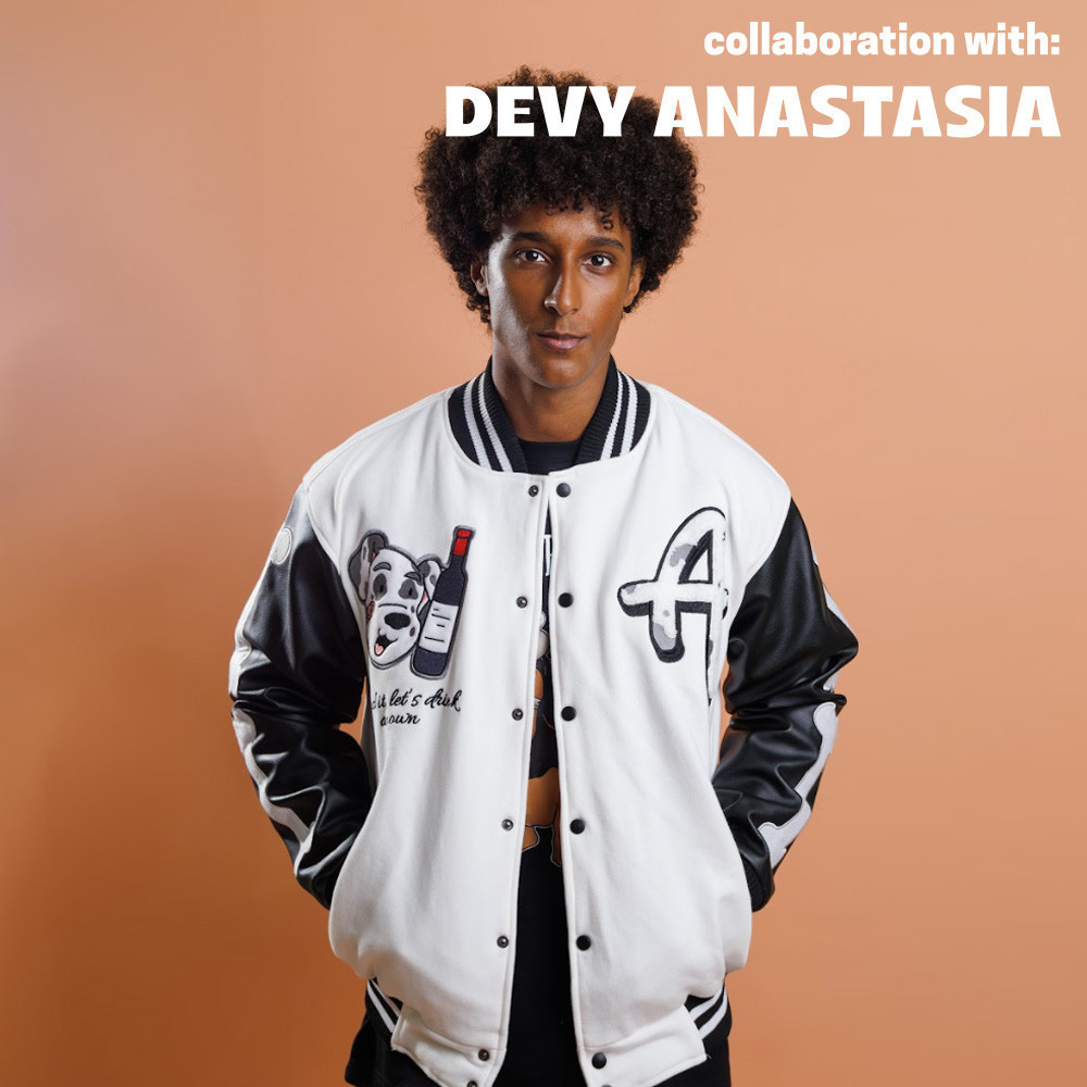 Jual ANOWN X DEVY TO BE BAD VARSITY JACKET // BLACK & WHITE | Shopee ...