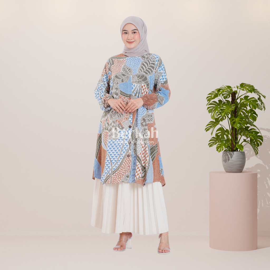 Atasan Batik Tunik Modern Rayon Surya Teja 4