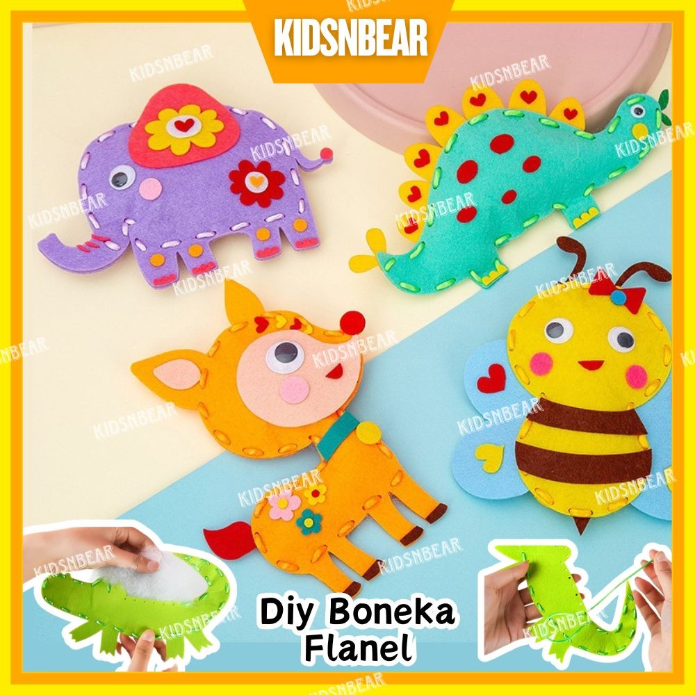 Mainan Edukasi Anak - Boneka Diy - Mainan Diy -  Membuat Boneka Flanel - Kerajinan Boneka Anak - 295-Diy Boneka Flanel