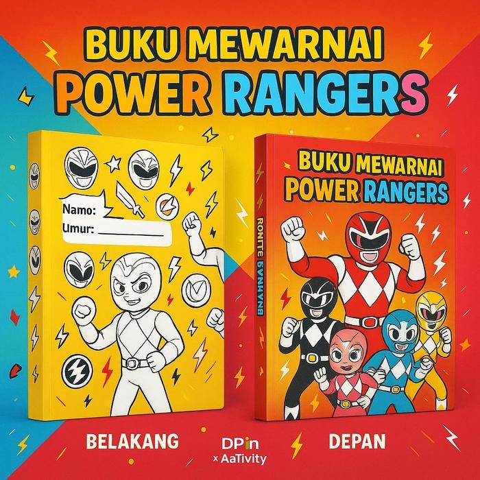 Jual DpinxAaTivityBuku Gambar Mewarnai [ POWER RANGERS ] Anak Karakter ...