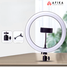 Lampu Ring Light 120 LED 10W Dimmable 2700 7000K 10Inch