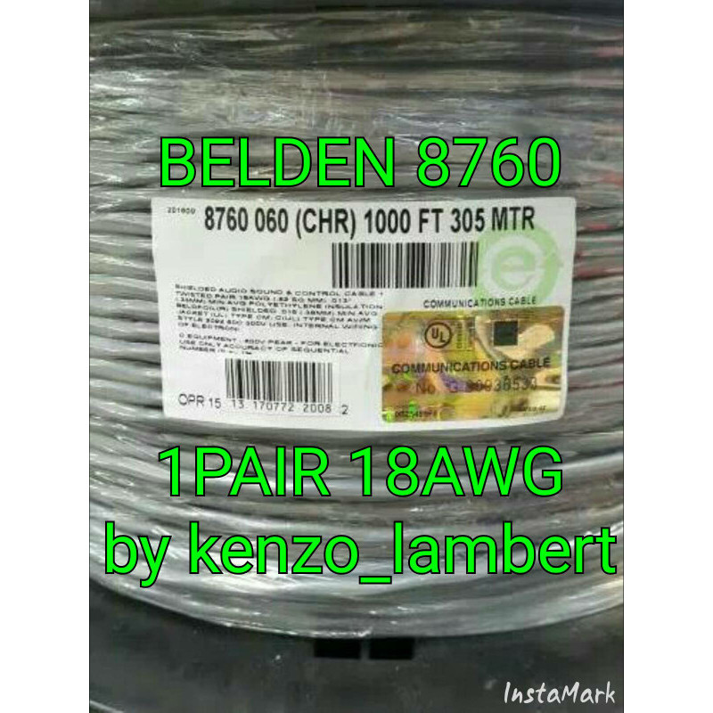 Jual kabel belden 8760 twisted shielded 1 pair 18 awg / belden 8760 18 ...
