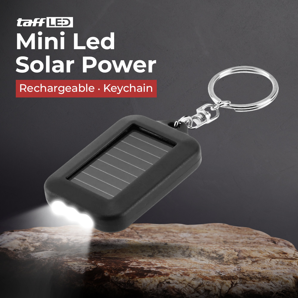 Jual TaffLED Mini Led Solar Power Rechargeable Flashlight With Keychain ...