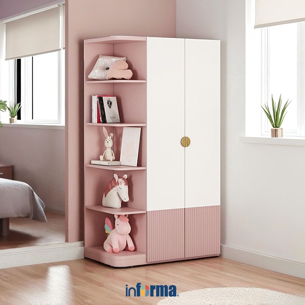 Jual Informa Bianca Deux Lemari Pakaian Anak 2 Pintu - Pink Lemari Baju ...