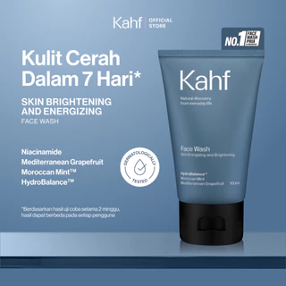 Kahf Face Wash Skin Energizing and Brightening 100 ml - Sabun Cuci Muka Pria untuk Membantu Mencerahkan Wajah - Suitable for Daily Use
