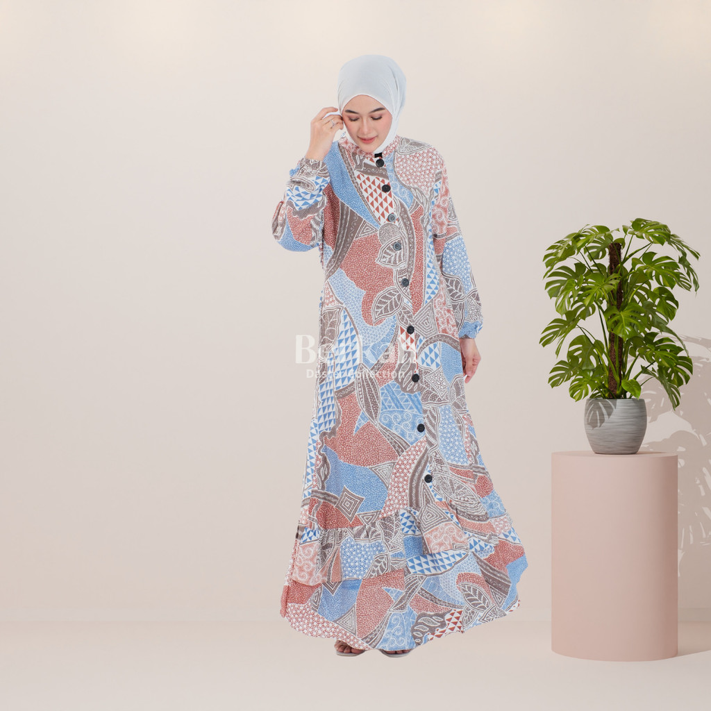Gamis Batik Rayon Modern Pekalongan Surya Teja 4