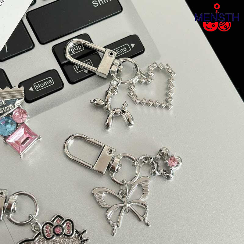 Jual COD⭐Trendy Cool Colorful Diamond Key Chain Personalized Key Chain ...