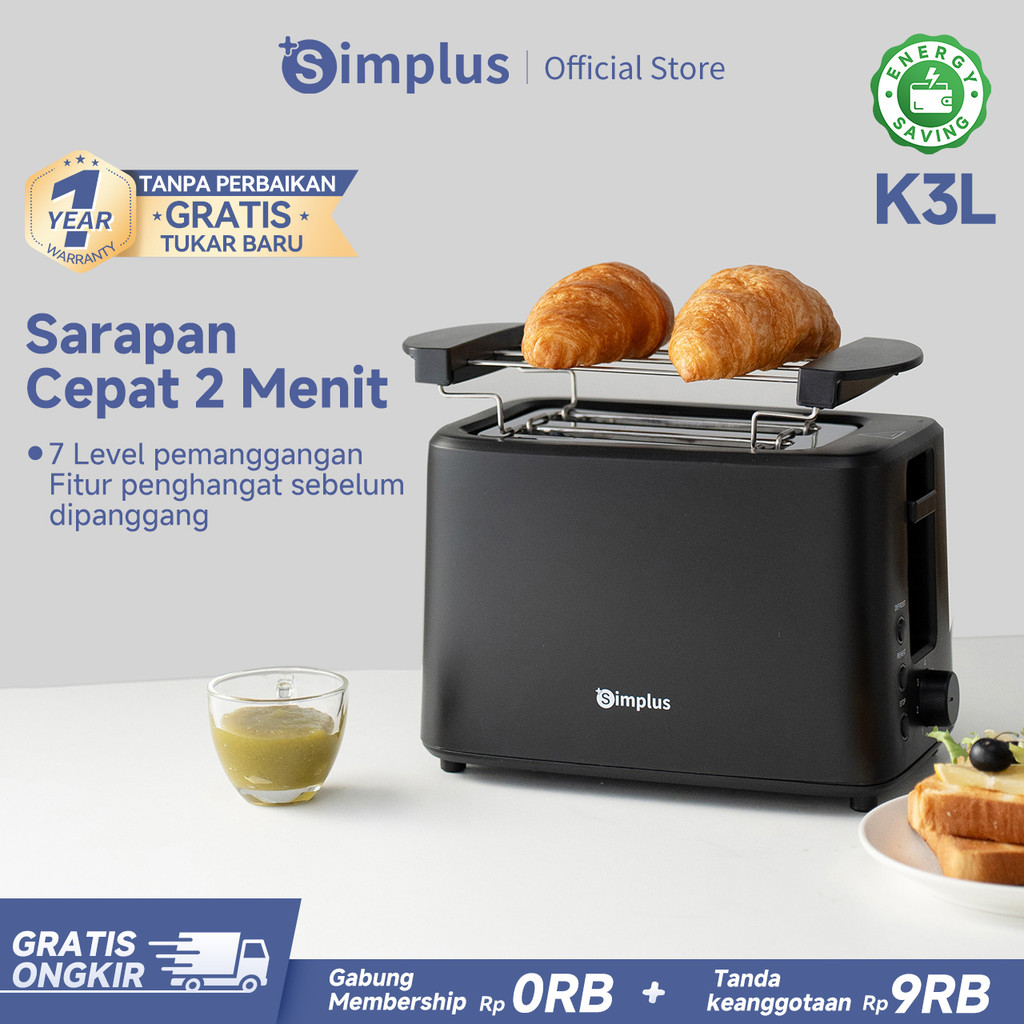 Jual Simplus Pemanggang Roti 7 Tingkat Suhu 3 Fungsi Penghangat 600 ...