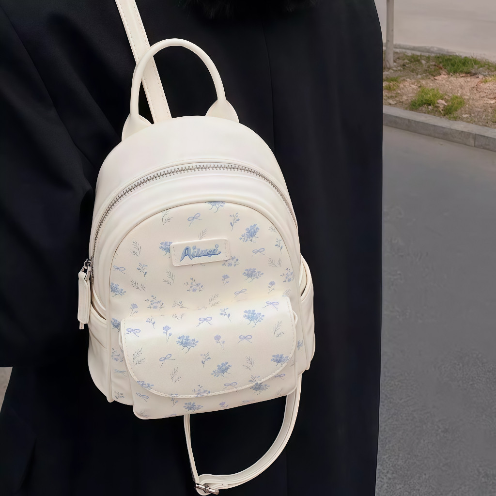 Jual CANTIKERO Tas Ransel Wanita Lucu Ransel Motif Cetak Mini Tas ...