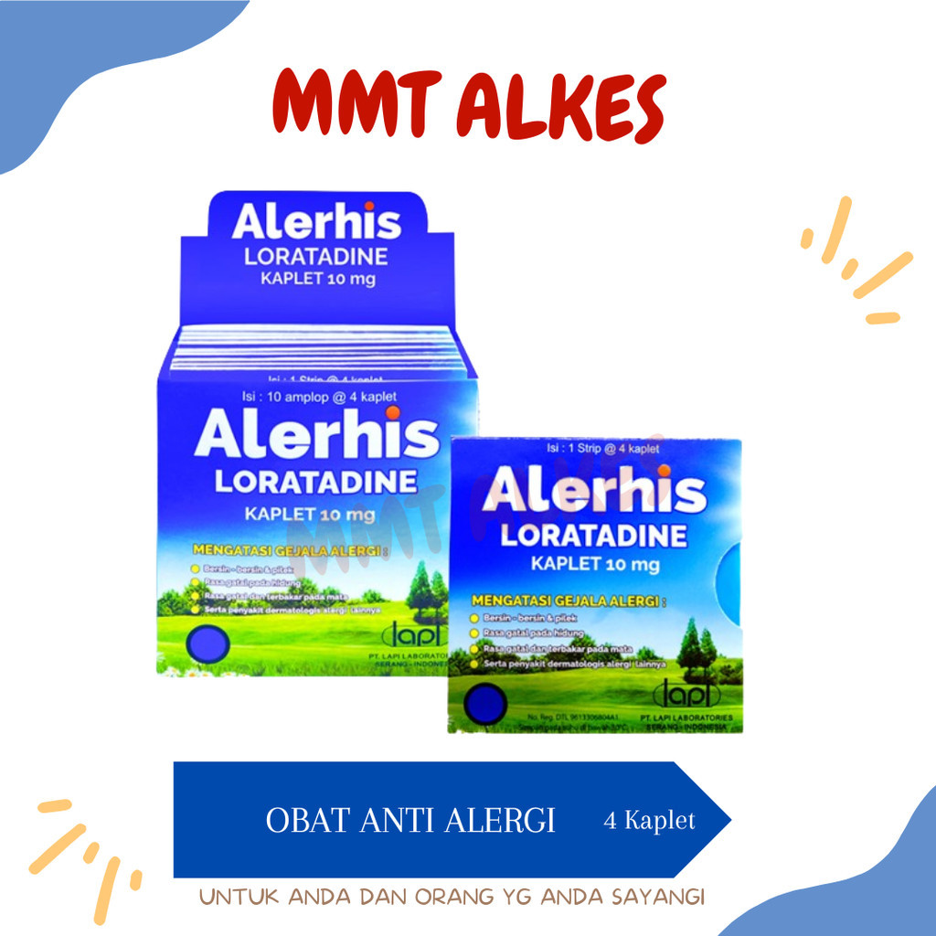 Jual Alerhis Loratadine 4 Kaplet // Obat Flu dan Alergi | Shopee Indonesia