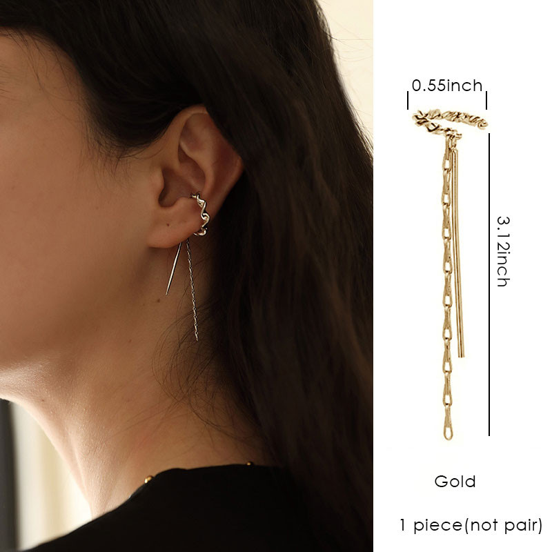 Women's retailer Long Fringe Double Layer Earrings